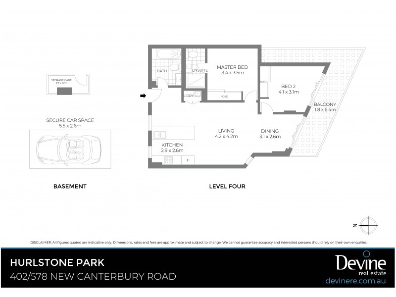 402/578 New Canterbury Road, Hurlstone Park NSW 2193 Floorplan