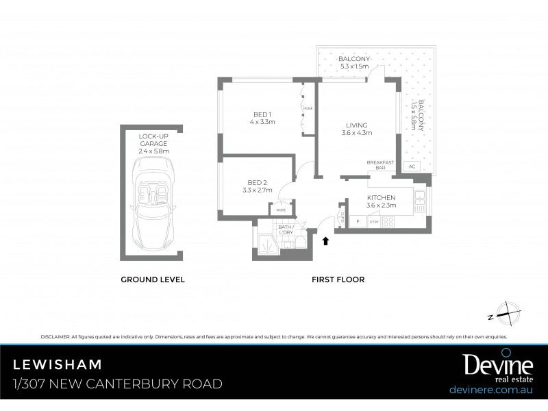 1/307 New Canterbury Road, Lewisham NSW 2049 Floorplan