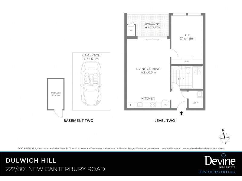 222/801 New Canterbury Road, Dulwich Hill NSW 2203 Floorplan