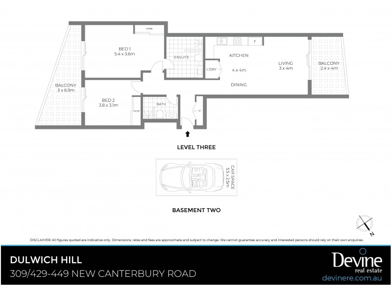 309/429-449 New Canterbury Road, Dulwich Hill NSW 2203 Floorplan