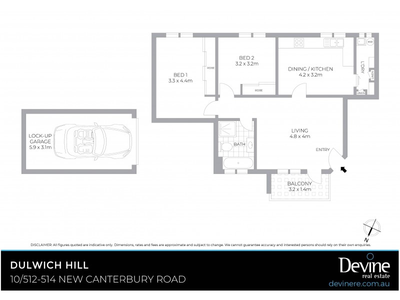 10/512-514 New Canterbury Road, Dulwich Hill NSW 2203 Floorplan
