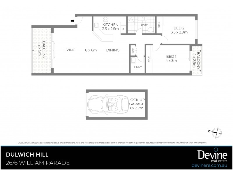 26/6 Williams Parade, Dulwich Hill NSW 2203 Floorplan