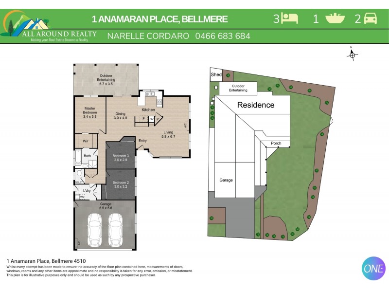 1 Anamaran Place, Bellmere QLD 4510 Floorplan