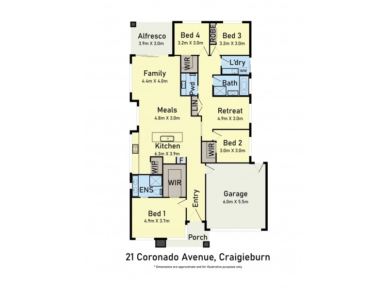 21 Coronado Avenue, Craigieburn VIC 3064 Floorplan