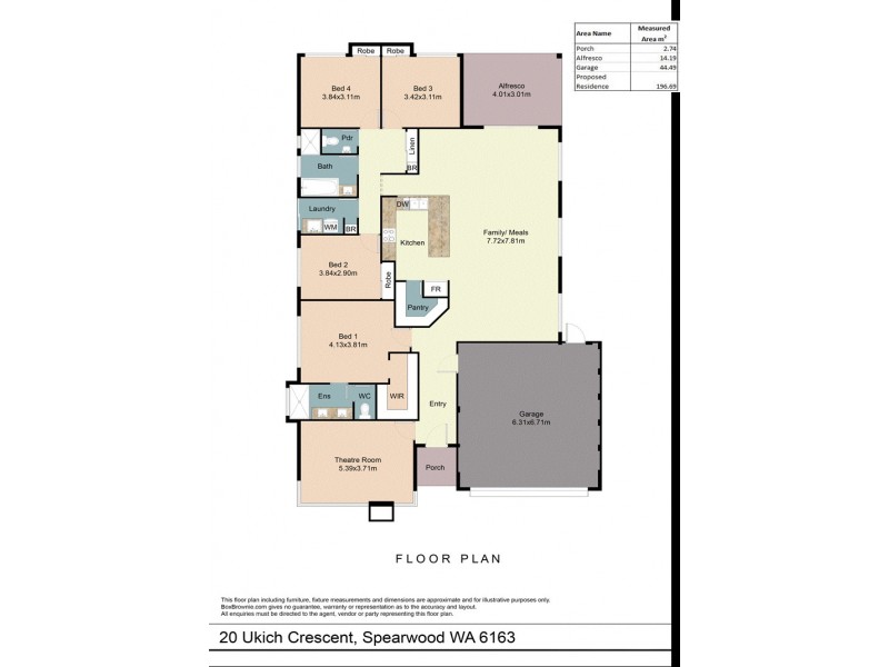 20 Ukich Crescent, Spearwood WA 6163 Floorplan