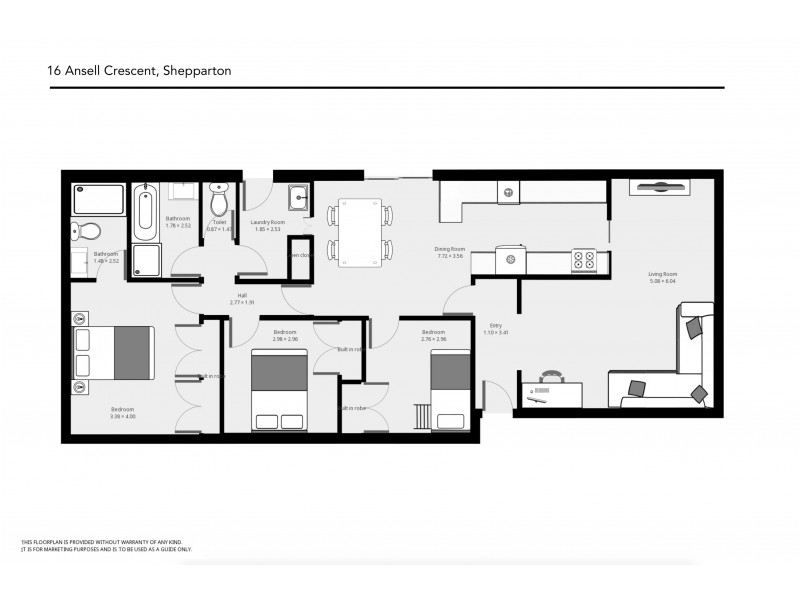16 ANSELL CRESCENT, Shepparton VIC 3630 Floorplan