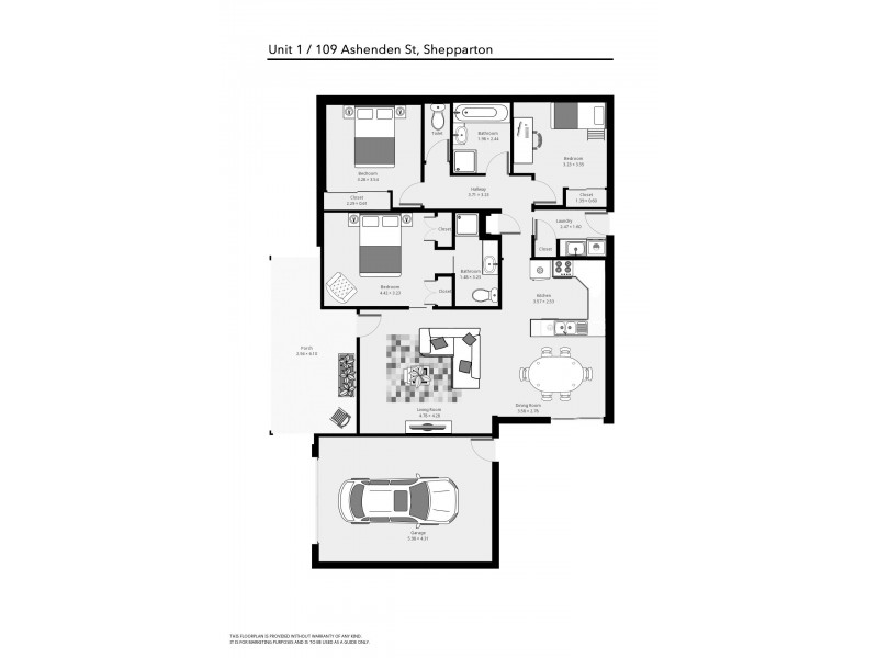 1/109 Ashenden, Shepparton VIC 3630 Floorplan