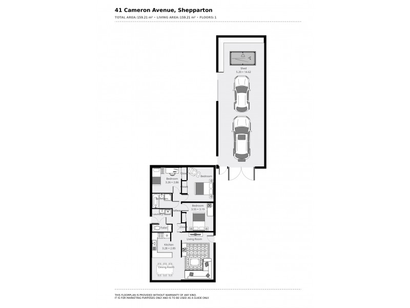 41 CAMERON AVENUE, Shepparton VIC 3630 Floorplan