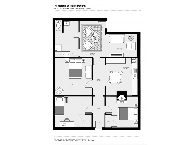 16 Victoria Street, Tallygaroopna VIC 3634 Floorplan