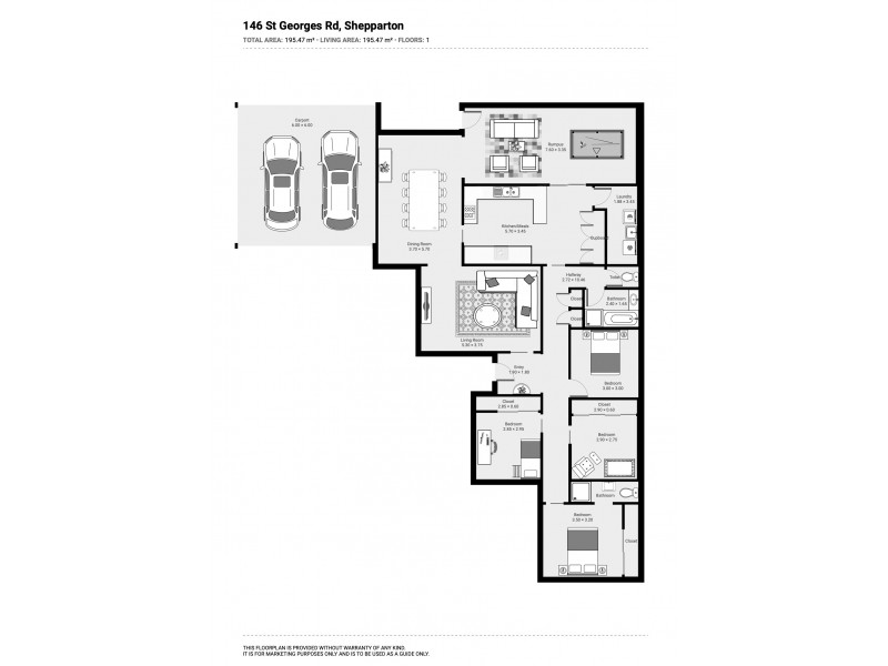 146 St Georges Road, Shepparton VIC 3630 Floorplan