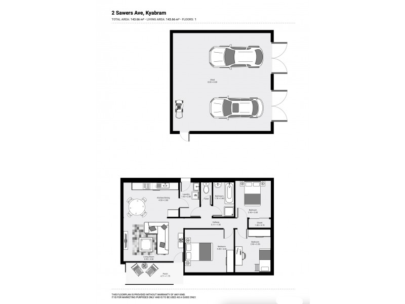 2 Sawers Avenue, Kyabram VIC 3620 Floorplan