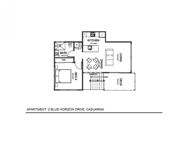 2/2 Blue Horizon Drive, Casuarina NSW 2487 Floorplan