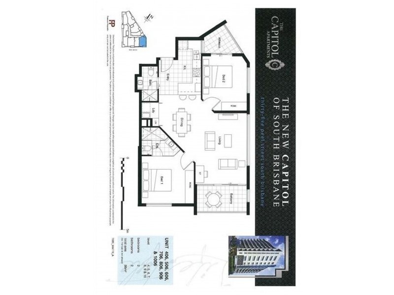 1006/35 Peel Street, South Brisbane QLD 4101 Floorplan