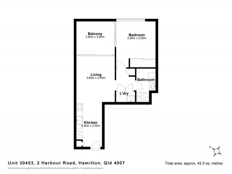 30403/2 Harbour Road, Hamilton QLD 4007 Floorplan