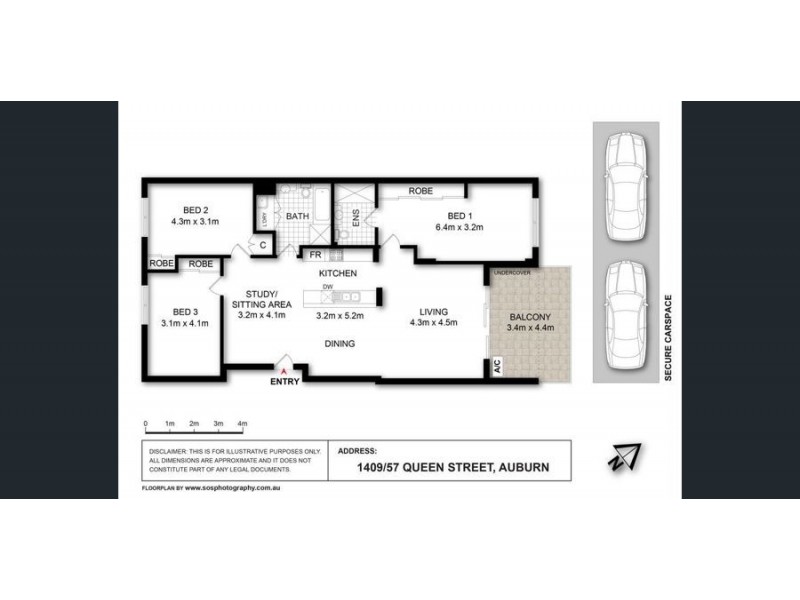 1409/57-59 Queen Street, Auburn NSW 2144 Floorplan
