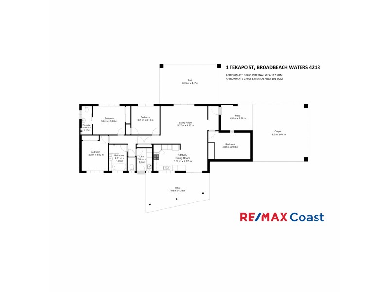 1 Tekapo Street, Broadbeach Waters QLD 4218 Floorplan
