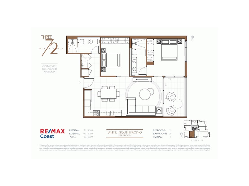 1104/372 Marine Parade, Labrador QLD 4215 Floorplan