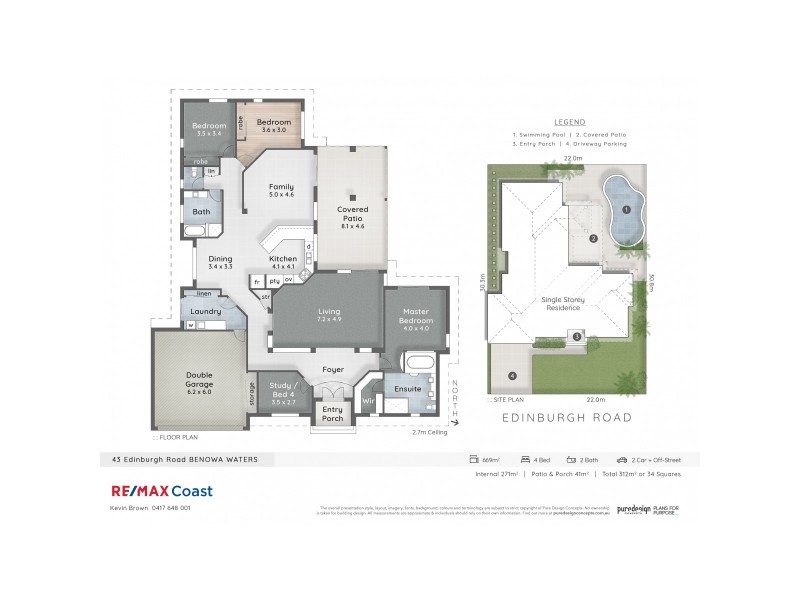 43 Edinburgh  Road, Benowa Waters QLD 4217 Floorplan