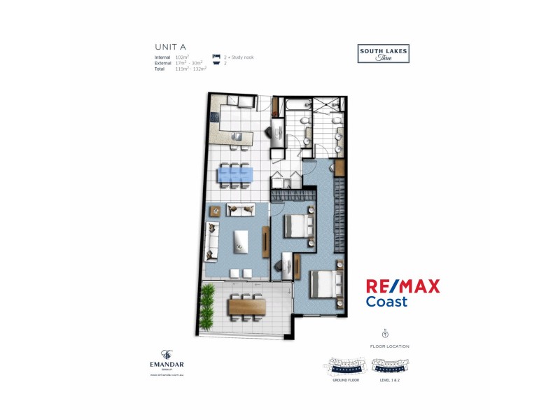 3120/397 Christine Avenue, Varsity Lakes QLD 4227 Floorplan