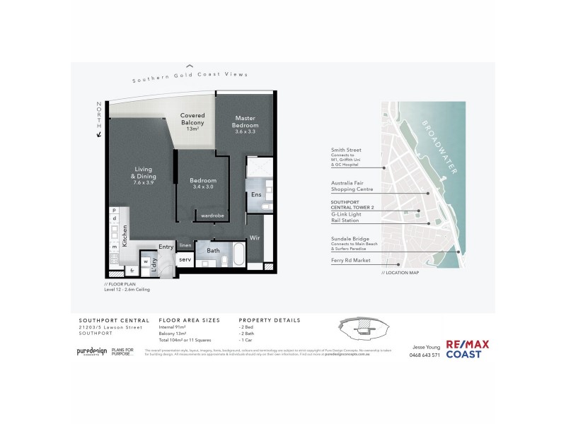 21203/5 Lawson Street, Southport QLD 4215 Floorplan