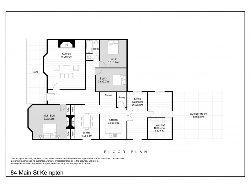 84 Main Street, Kempton TAS 7030 Floorplan