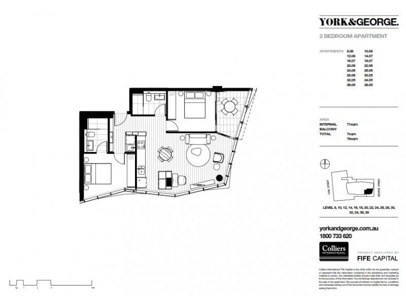 3805/38 York Street, Sydney NSW 2000 Floorplan