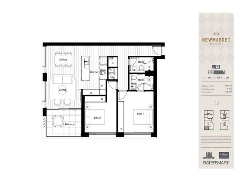 w411/164-174 Barker Street, Randwick NSW 2031 Floorplan