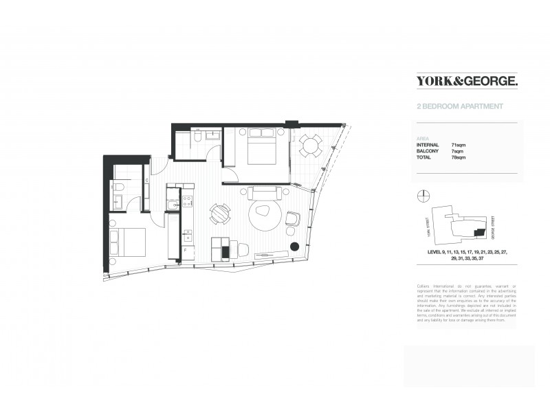 3705/38 York Street, Sydney NSW 2000 Floorplan