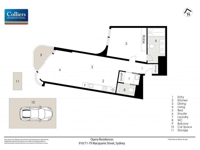 910/71-79 Macquarie Street, Sydney NSW 2000 Floorplan