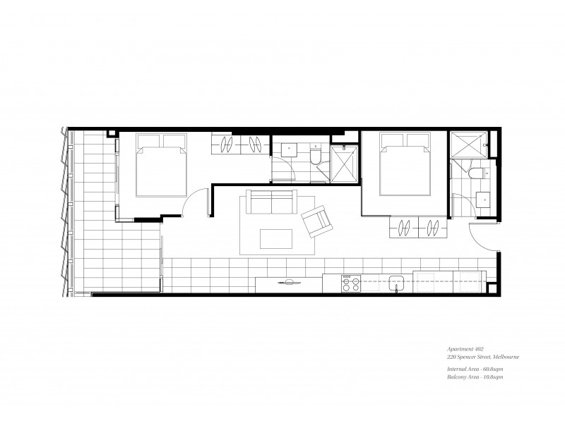402/220 Spencer Street, Melbourne VIC 3000 Floorplan