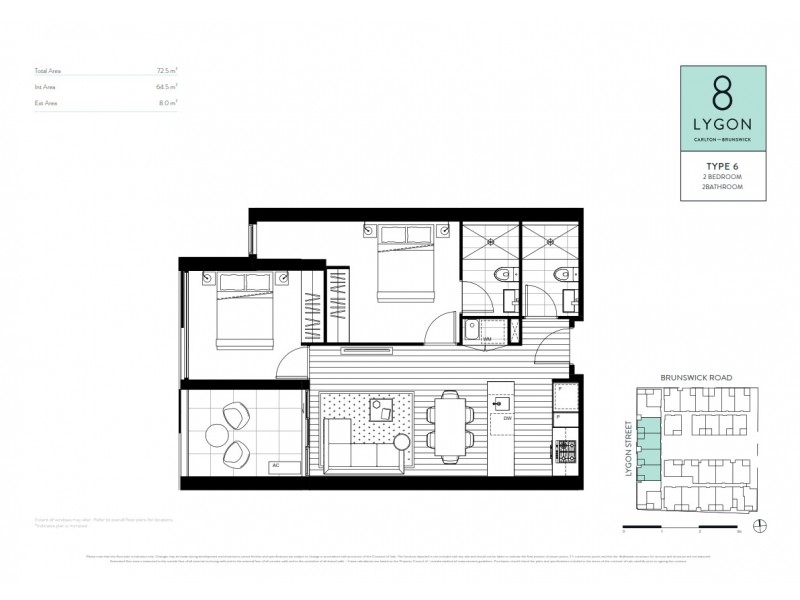 105/8 Lygon Street, Brunswick East VIC 3057 Floorplan