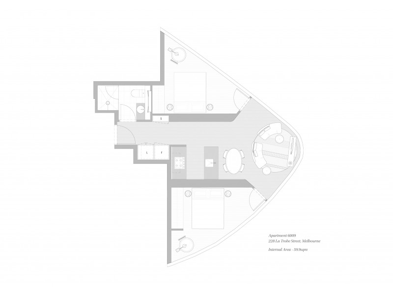 6009/228 La Trobe Street, Melbourne VIC 3000 Floorplan
