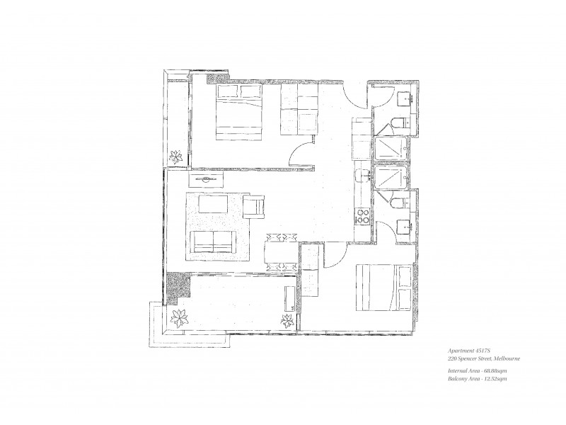 4517S/220 Spencer Street, Melbourne VIC 3000 Floorplan