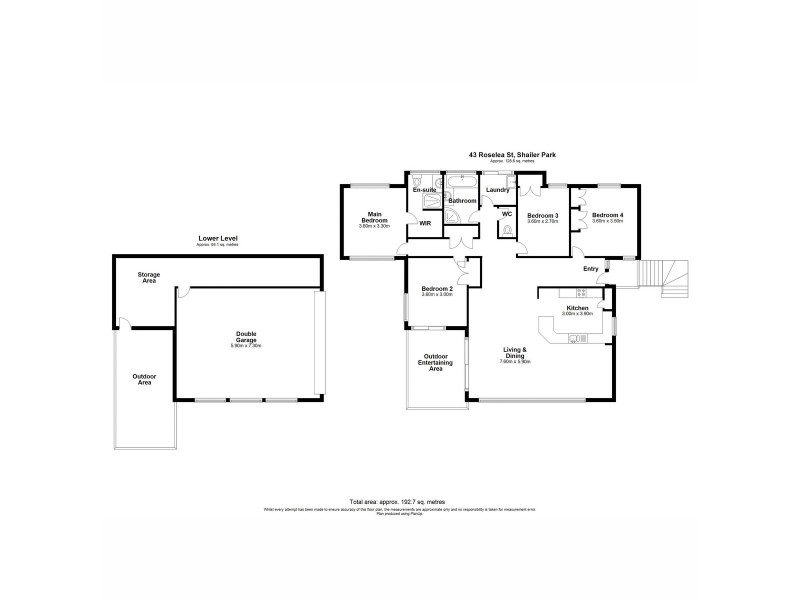 43 Roselea Street, Shailer Park QLD 4128 Floorplan
