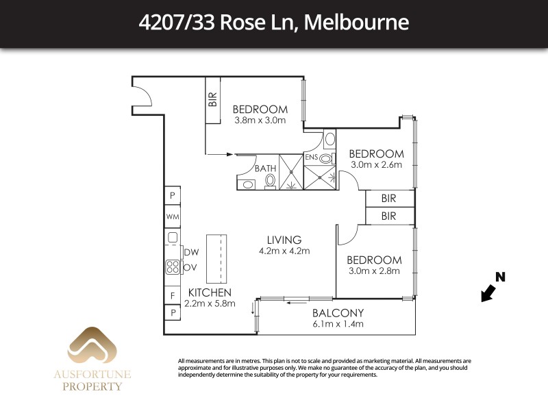 3307/228 La Trobe Street, Melbourne VIC 3000 Floorplan