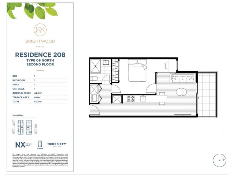 208 9 Renver Road, Clayton VIC 3168 Floorplan