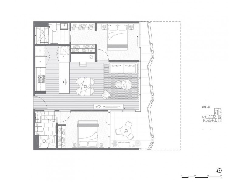 909/124 Ballarat Rd, Footscray VIC 3011 Floorplan