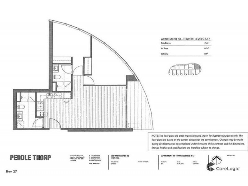 1618 850 whitehorse road, Box Hill VIC 3128 Floorplan