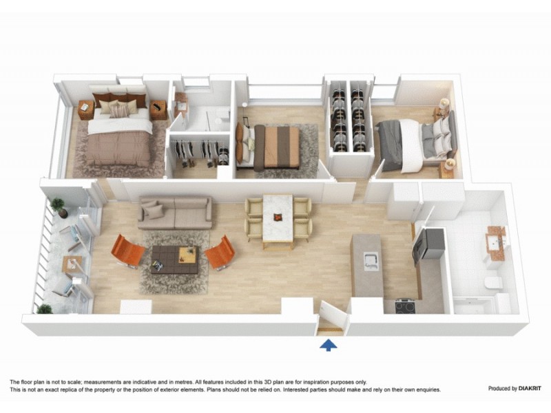 1502/668 Bourke St, Melbourne VIC 3000 Floorplan