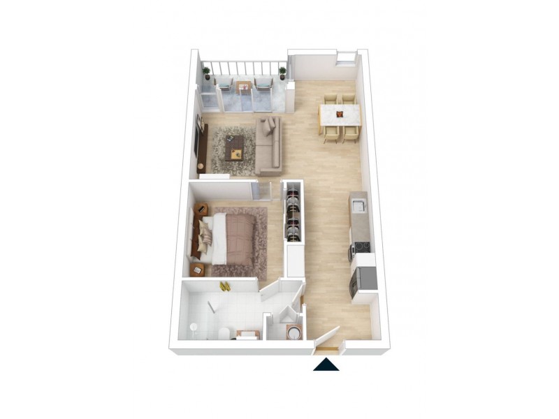 402/838 Bourke St, Docklands VIC 3008 Floorplan