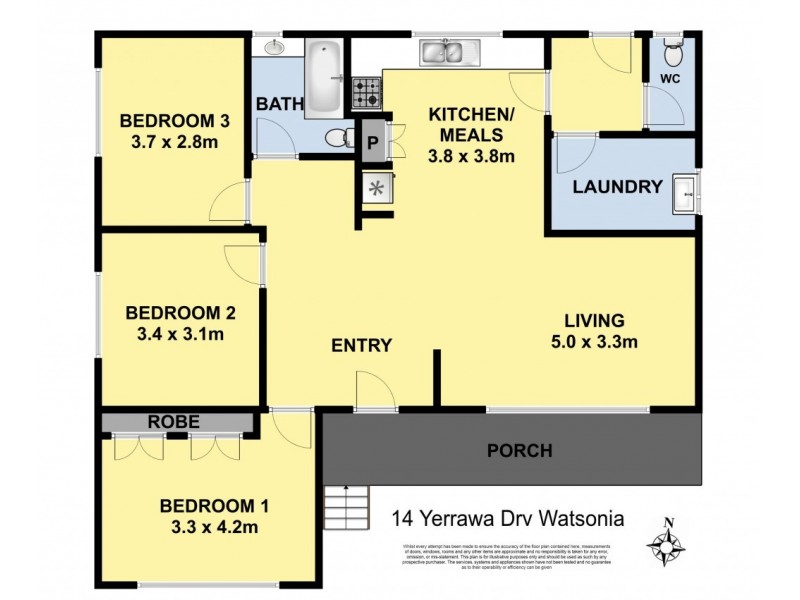 14 Yerrawa Drive, Watsonia VIC 3087 Floorplan
