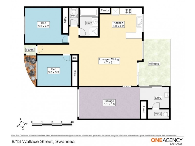 8/13 Wallace Street, Swansea NSW 2281 Floorplan