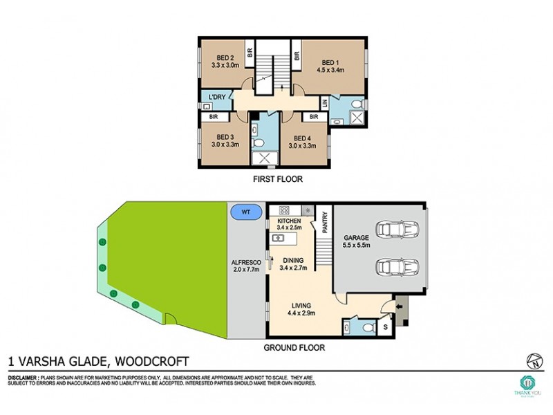 1 Varsha Glade, Woodcroft NSW 2767 Floorplan