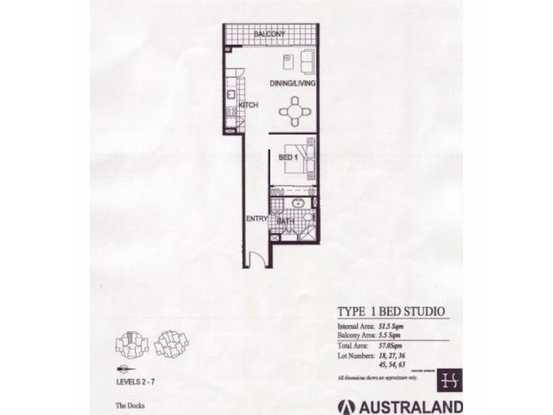 45/15 Goodwin Street, Kangaroo Point QLD 4169 Floorplan