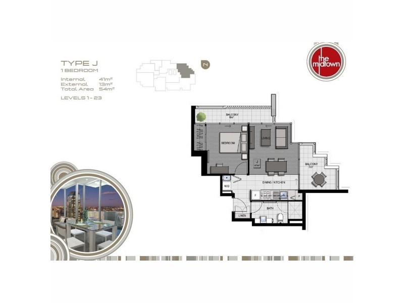 906/127 Charlotte Street, Brisbane City QLD 4000 Floorplan