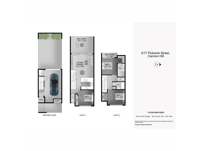 2/17 Pickwick Street, Cannon Hill QLD 4170 Floorplan