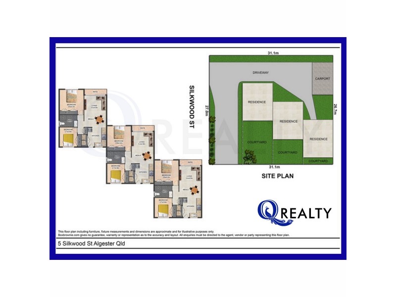 3/5 Silkwood Street, Algester QLD 4115 Floorplan