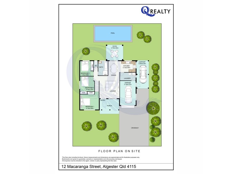 12 Macaranga Street, Algester QLD 4115 Floorplan