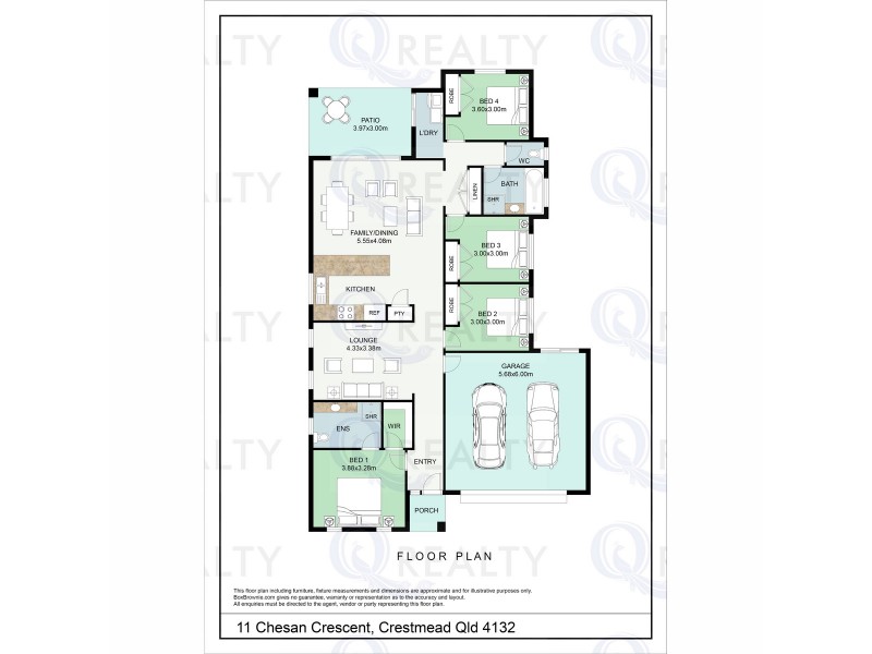 11 Chesan Court, Crestmead QLD 4132 Floorplan