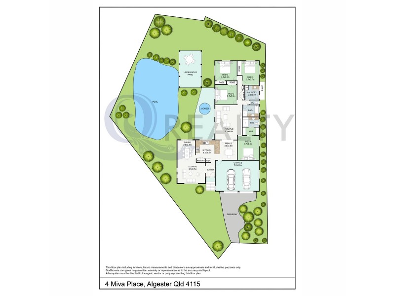 4 Miva Place, Algester QLD 4115 Floorplan